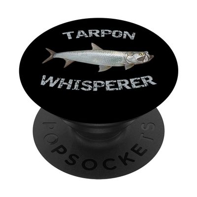 Tarpon Whisperer | Tarpon Fishing PopSockets PopGrip: Swappable Grip for Phones & Tablets