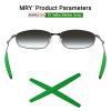 Mryok 2 Pair Replacement Earsocks for Oakley Whisker/Square Whisker/Juliet/Big Square Wire/A Wire Sunglass - Dark Green & Black view 2