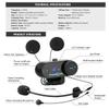 FreedConn Motorcycle Bluetooth Headset, TCOM VB 2-Way 800M Helmet Communication Systems,Motorbike Bluetooth Intercom, intercomunicador para motos/FM/BT5.0/Siri/2 in 1 Mic for full/3/4 Helmet(2Pack) view 3