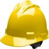 Bullard Standard Vented Low Profile Slotted Hard Hat with 4 Pt Ratchet Suspension, Yellow view 1