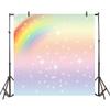 Leyiyi 5x5ft Twinkle Star Photography Backdrop Rainbow Cloud Shining Starry Sky Glitter Sequins Bokeh Haloes Galaxy Background Kids Birthday Baby Shower Baptism Photo Portrait Vinyl Studio Prop view 3