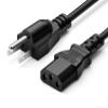 AMSK Power 3-Prong 6 Ft 6 Feet Ac Power Cord Cable Plug for Dell Computer Power Supply Cord, Monitors Standard US Canada Outlet view 1