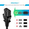 AMSK Power 3-Prong 6 Ft 6 Feet Ac Power Cord Cable Plug for Dell Computer Power Supply Cord, Monitors Standard US Canada Outlet view 2