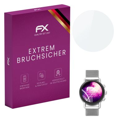 atFoliX Plastic Glass Protective Film compatible with Skagen Falster 2, 9H Hybrid-Glass FX Screen Protector