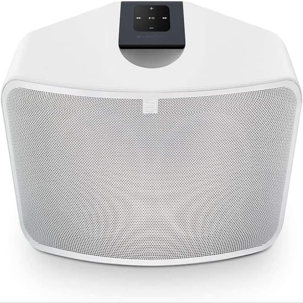 Bluesound Pulse 2i Wireless Multi-Room Smart Speaker with Bluetooth - White - Compatible with Alexa and Siri