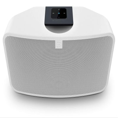Bluesound Pulse MINI 2i Compact Wireless Multi-Room Smart Speaker with Bluetooth - White - Compatible with Alexa and Siri