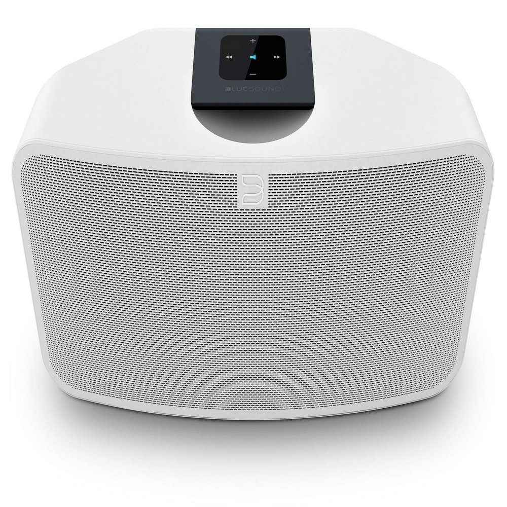 Bluesound Pulse MINI 2i Compact Wireless Multi-Room Smart Speaker with Bluetooth - White - Compatible with Alexa and Siri