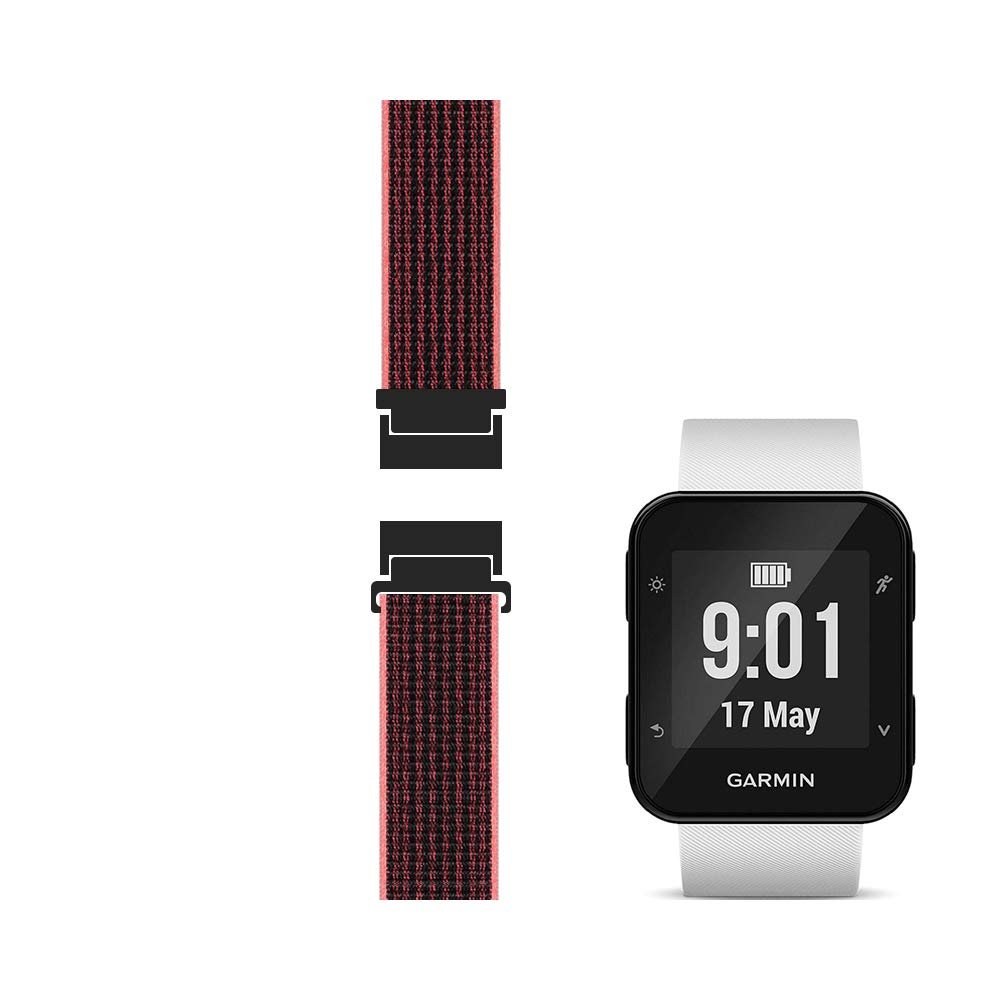 C2D JOY Compatible with Garmin Forerunner 35 Band Replacement Sport Mesh Strap watch band Nylon Weave Watchband - 21#,L/6.5-8.5 in.