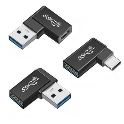 chenyang 3 Pack USB 3.0 Adapter,USB A to USB A/USBC 90 Degree Angled OTG Converter Support External Devices, Data Transfer and Charging