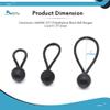 MARINE CITY Polyethylene Black Ball Bungee Cord - Versatile & Durable Bungee Cord Strap for 4 Step Telescoping Boat Ladder (1 Pcs) view 3
