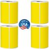Direct Thermal Labels - 4" x 6" - Yellow - 1" Core - Works with Zebra Thermal Desktop Printers, Datamax, Sato, Intermec and Honeywell Printers - Made in USA view 1