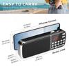 PRUNUS J189 Mini Bluetooth AM FM Radio, TF Card/USB/AUX Playback with Bass view 2
