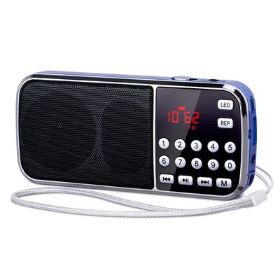 PRUNUS J189 Mini Bluetooth AM FM Radio, TF Card/USB/AUX Playback with Bass