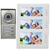 AMOCAM 3 Units Apartment Video Door Phone Intercom Wired System, 7" LCD Monitor,Aluminum Alloy Camera, Support Unlock, Monitoring, Dual Way Talking Video Doorbell Kits, for 3-households view 1