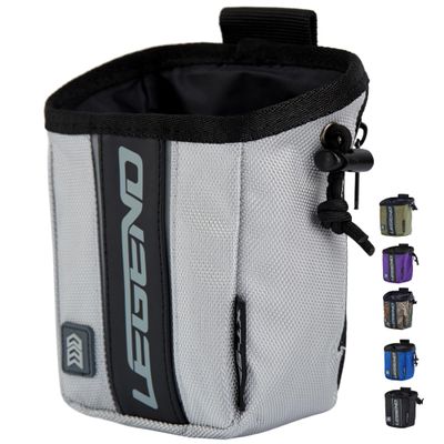 Legend XT520 Quick Release Pouch & Finger Tab Bag (Grey) | Interior Divider for Better Organization & Storage of Release Aids | Attaches to Standard 2" Belt | Quick Drawstring Closure