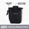 Legend XT520 Quick Release Pouch & Finger Tab Bag (Grey) | Interior Divider for Better Organization & Storage of Release Aids | Attaches to Standard 2" Belt | Quick Drawstring Closure view 4