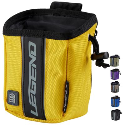 Legend XT520 Quick Release Pouch & Finger Tab Bag (Yellow) | Interior Divider for Better Organization & Storage of Release Aids | Attaches to Standard 2" Belt | Quick Drawstring Closure