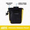 Legend XT520 Quick Release Pouch & Finger Tab Bag (Yellow) | Interior Divider for Better Organization & Storage of Release Aids | Attaches to Standard 2" Belt | Quick Drawstring Closure view 4