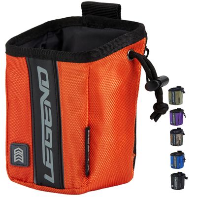 Legend XT520 Quick Release Pouch & Finger Tab Bag (Orange) | Interior Divider for Better Organization & Storage of Release Aids | Attaches to Standard 2" Belt | Quick Drawstring Closure
