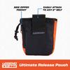 Legend XT520 Quick Release Pouch & Finger Tab Bag (Orange) | Interior Divider for Better Organization & Storage of Release Aids | Attaches to Standard 2" Belt | Quick Drawstring Closure view 4