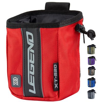 LEGEND XT520 Quick Release Pouch & Finger Tab Bag (Red) | Interior Divider for Better Organization & Storage of Release Aids | Attaches to Standard 2" Belt | Quick Drawstring Closure