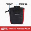 LEGEND XT520 Quick Release Pouch & Finger Tab Bag (Red) | Interior Divider for Better Organization & Storage of Release Aids | Attaches to Standard 2" Belt | Quick Drawstring Closure view 4