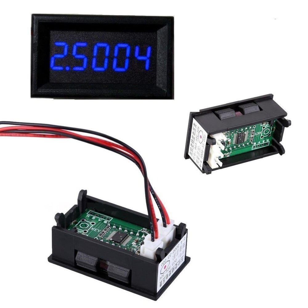 Quickbuying Blue LED 5 Digit DC 0-4.3000-33.000V Digital Voltmeter Voltage Meter Car Panel