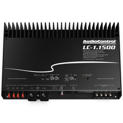 AudioControl LC-1.1500 High-Power Monoblock 1500W Class D Car Audio Subwoofer Amplifier with AccuBASS, Line-Level RCA & Speaker-Level Inputs, High/Low/Bandpass Crossovers, Subsonic Filter