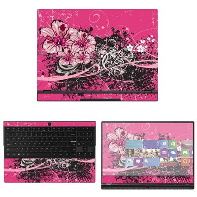Decalrus - Protective Decal Hibiscus Skin Sticker for Lenovo Legion Y530 (15.6" Screen) case Cover wrap LElegionY530-22