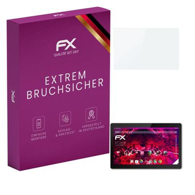 atFoliX Plastic Glass Protective Film compatible with Trekstor SurfTab Theatre L15, 9H Hybrid-Glass FX Screen Protector