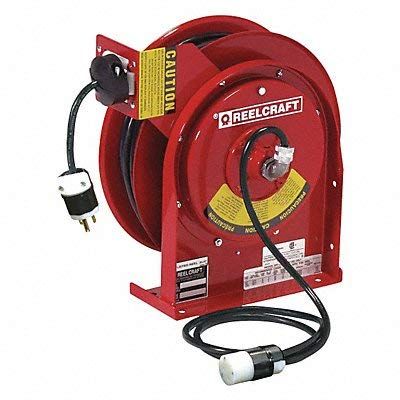 Retractable Cord Reel, 45 Ft., Red, 20A