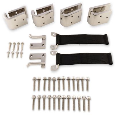 Scott Drake Bronco Removable Stainless Steel Door Hinge Kit, Compatible with 1966-1977 Ford Bronco, Model C6TZ-9722800-SK