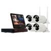 (2026 Upgraded Ver.) [8CH] Crystal Vision CVT804A-20WB All-in-One 1080P Full HD Wireless Surveillance System NVR CCTV w/Built-in Monitor & Router, 3MP Camera Auto Pair view 1