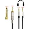 NEW NEOMUSICIA Replacement Cable Compatible with Hifiman HE4XX, HE-400i (The Latest Version with Both 3.5mm Plug) Headphones 3.5mm / 6.35mm to Dual 3.5mm Jack Male Cord 3meters/9.9ft view 2