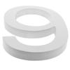 Arial Font White Painted MDF Wood Number 9 (Nine) 6 Inches view 1