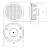 TIC C8O2 6.5" in-Ceiling/in-Wall Speakers with 8ohm 70v Switch(Pair) view 4