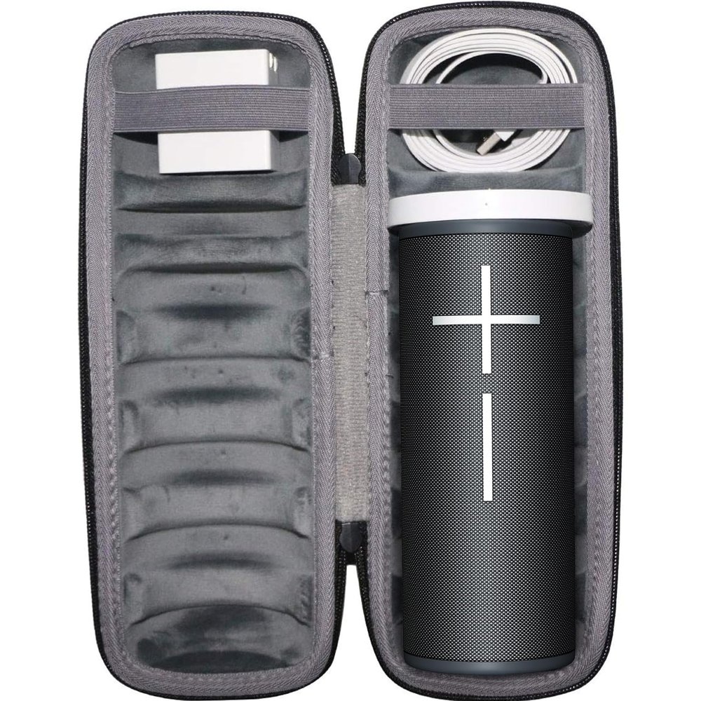 co2CREA Hard Travel Case Replacement for Ultimate Ears UE Boom 4 / Boom 3 Portable Speaker (Black case for Speaker & Charging Dock)