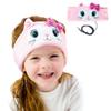 CozyPhones Over The Ear Headband Headphones - Kids Headphones Volume Limited with Thin Speakers & Super Soft Fleece Headband - Pink Kitty view 1
