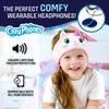 CozyPhones Over The Ear Headband Headphones - Kids Headphones Volume Limited with Thin Speakers & Super Soft Fleece Headband - Pink Kitty view 2