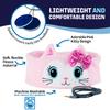 CozyPhones Over The Ear Headband Headphones - Kids Headphones Volume Limited with Thin Speakers & Super Soft Fleece Headband - Pink Kitty view 3