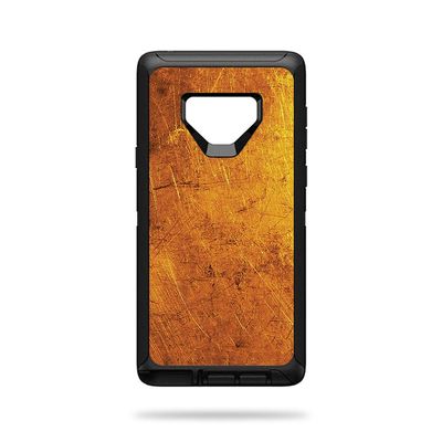 MightySkins Skin Compatible with OtterBox Defender Galaxy Note 9 - Textured Gold | Protective, Durable, and Unique Vinyl Decal wrap Cover | Easy to Apply, Remove, and Change Styles | Made in The USA