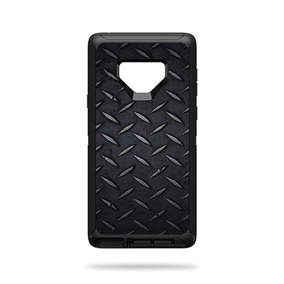MightySkins Skin Compatible with OtterBox Defender Galaxy Note 9 - Black Diamond Plate | Protective, Durable, and Unique Vinyl Decal wrap Cover | Easy to Apply, Remove | Made in The USA