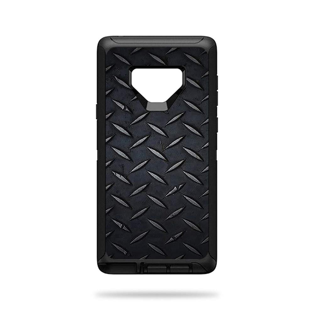 MightySkins Skin Compatible with OtterBox Defender Galaxy Note 9 - Black Diamond Plate | Protective, Durable, and Unique Vinyl Decal wrap Cover | Easy to Apply, Remove | Made in The USA