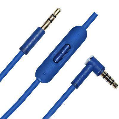 Aquelo Replacement Audio Cable Cord with Inline Mic and Volume Control Compatible with Beats by Dr Dre Headphones Solo/Studio/Pro/Detox/Wireless/Mixr/Executive/Pill, Blue
