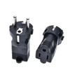 Toptekits Euro US Plug Adapter,USA NEMA 5-15R Receptacle to European EU Schuko CEE 7 Power Converter, US EU Plug Adaptor, European USA Plug Adapter Electrical Adapters,1-Pack (5-15R to Schuko) view 1