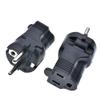 Toptekits Euro US Plug Adapter,USA NEMA 5-15R Receptacle to European EU Schuko CEE 7 Power Converter, US EU Plug Adaptor, European USA Plug Adapter Electrical Adapters,1-Pack (5-15R to Schuko) view 2