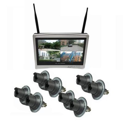 ZEUS CCTV Floodlight Surveillance Camera All-in-One Kit with 8CH NVR System + 8 Twist in Flood Light Cameras Complete Install Kit (Proudly Assembled in The USA)