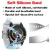 NotoCity Compatible Fenix 5S/6S/7S/8 43mm Watch Band - Quickfit Soft Silicone Replacement Strap (Silver Buckle - 2pcs) view 2