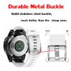 NotoCity Compatible Fenix 5S/6S/7S/8 43mm Watch Band - Quickfit Soft Silicone Replacement Strap (Silver Buckle - 2pcs) view 3