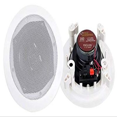 Pyle PDIC61RD 6.5" 200W in-Ceiling/Wall Speaker System, 16 Pack  2-Way Flush Mount Home Audio Speakers, White